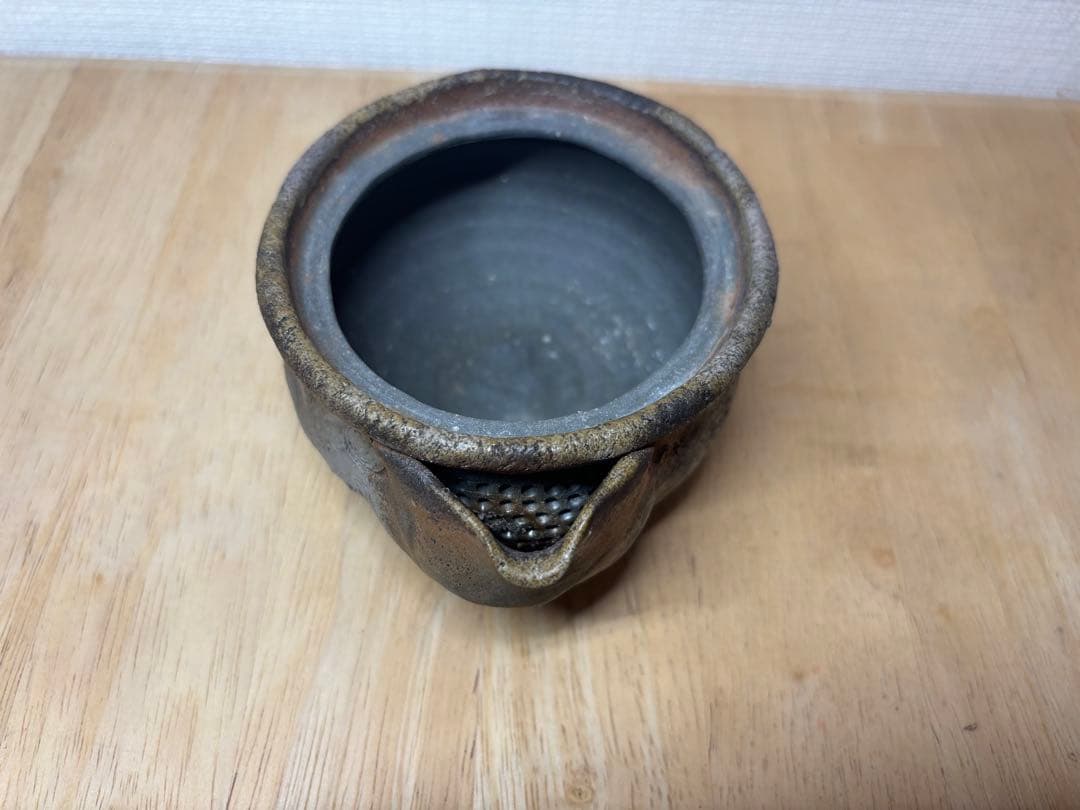 ㊹備前焼 宝瓶 登り窯 羊 ひつじ ヒツジ 手びねり 急須