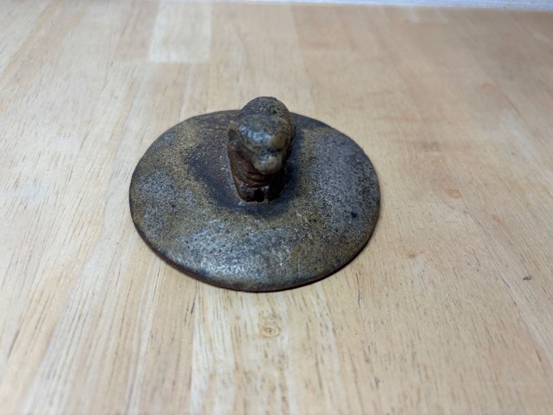 ㊹備前焼 宝瓶 登り窯 羊 ひつじ ヒツジ 手びねり 急須