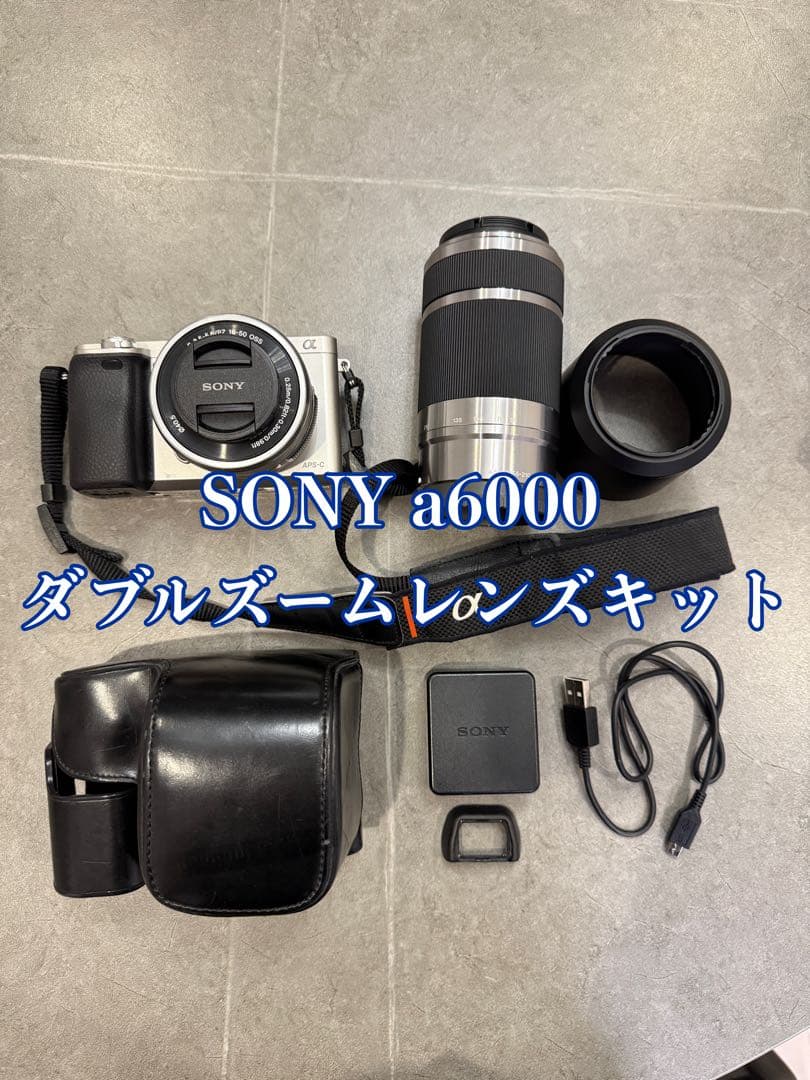 SONY α6000 ダブルズームレンズキットミラーレスカメラ(動作確認済み)