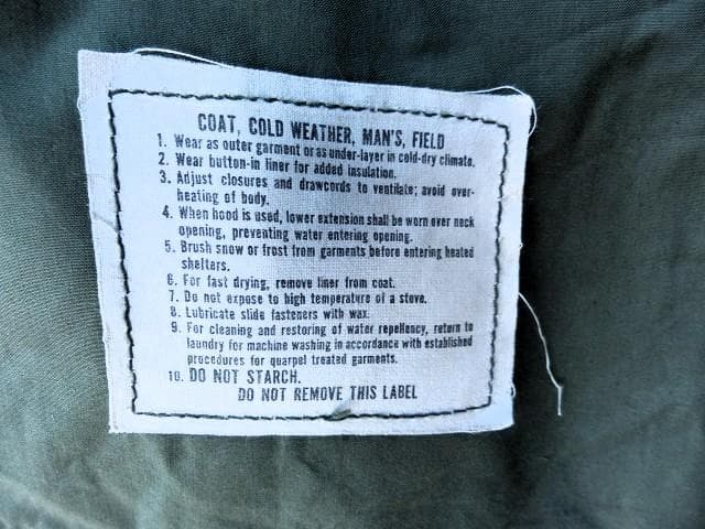 米軍 1971 M65フィールドジャケット S-R　アルミジップ　2nd　284