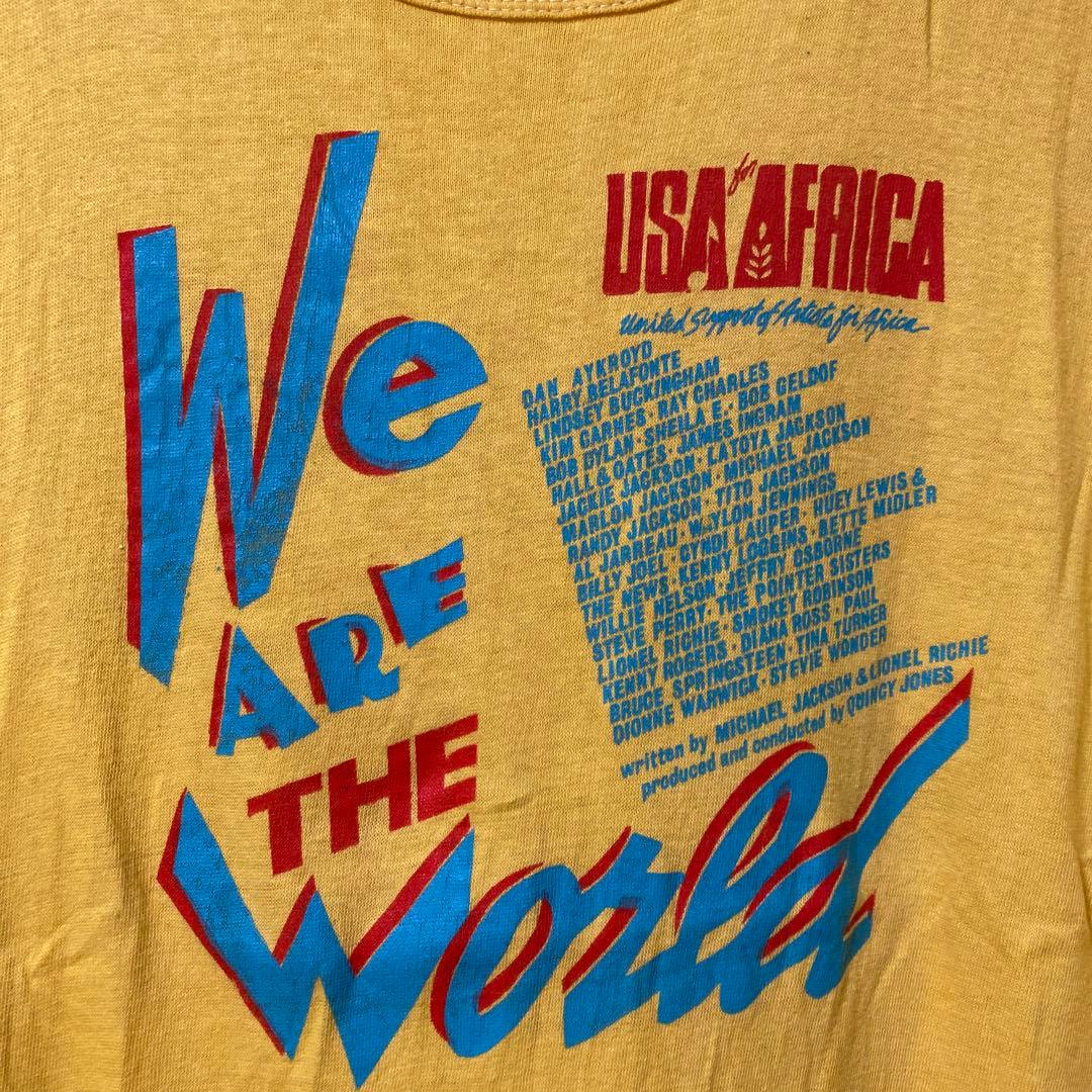 珍品　パキ綿　we are the world Tシャツ　USA AFRICA