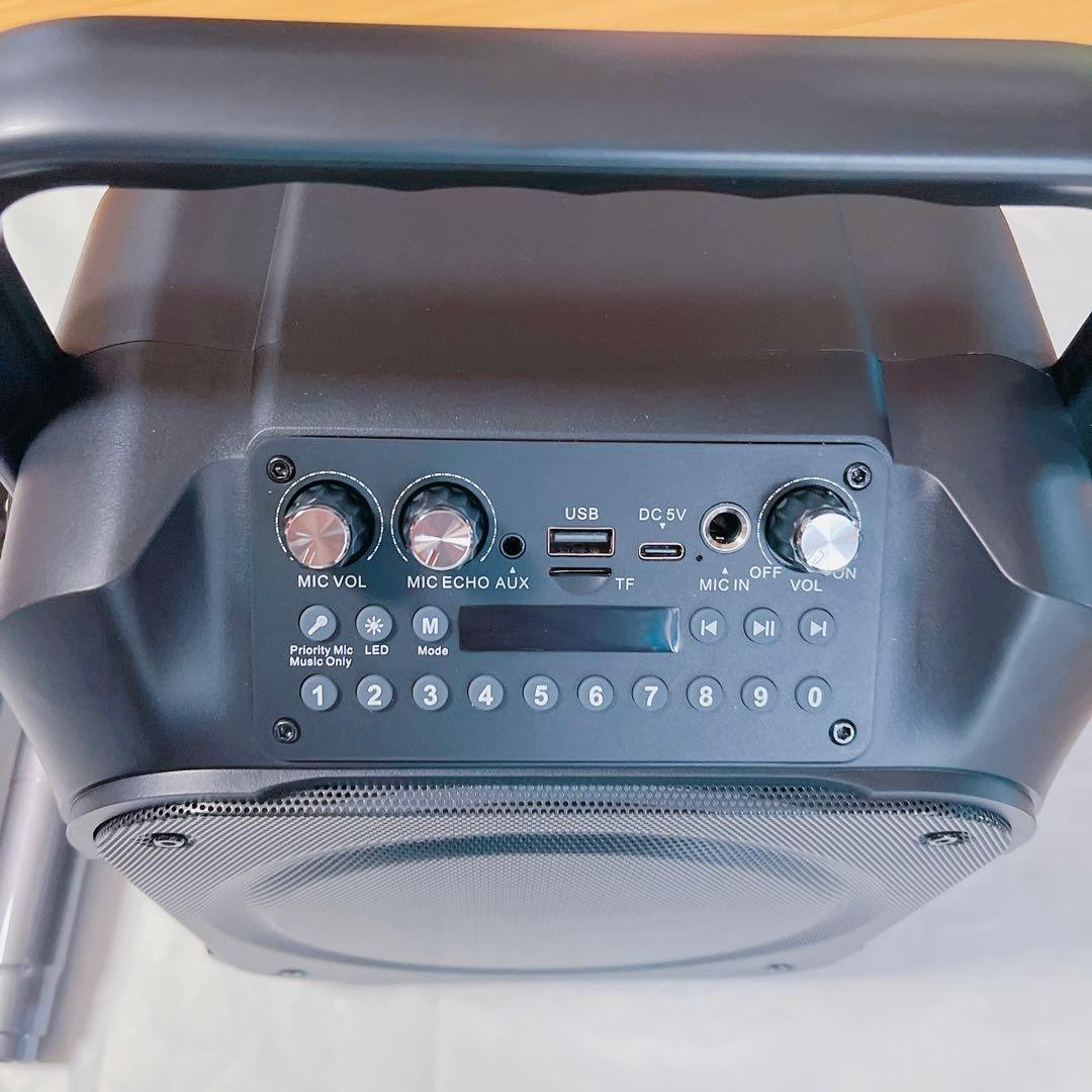 特価❗️カラオケセット 拡声器 スピーカーセット 家庭用 ワイヤレスマイク ２本付