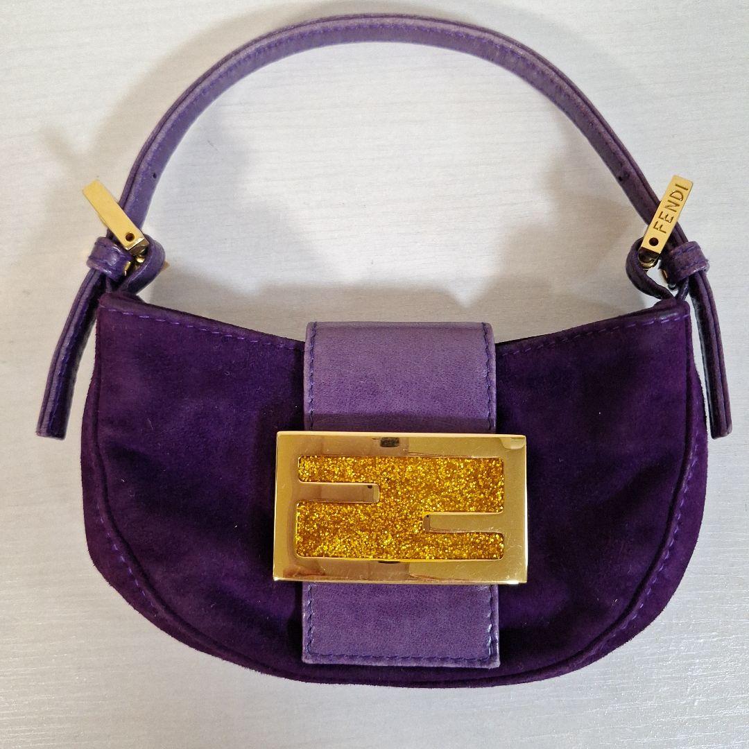 Fendi 紫色 ハンドバッグ