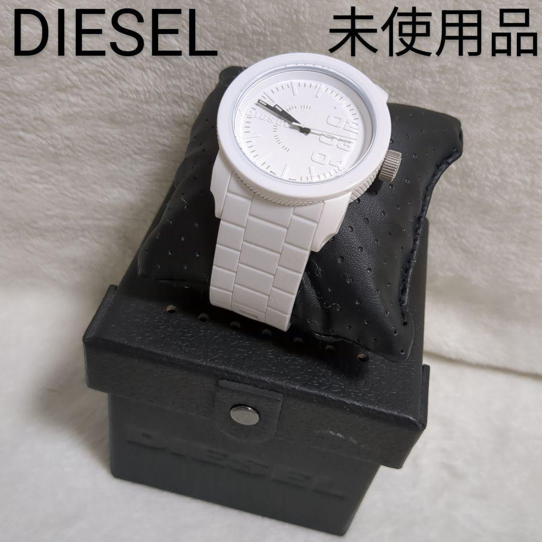 【未使用品】DIESEL 腕時計 DZ1436 フランチャイズ ラバー ホワイト
