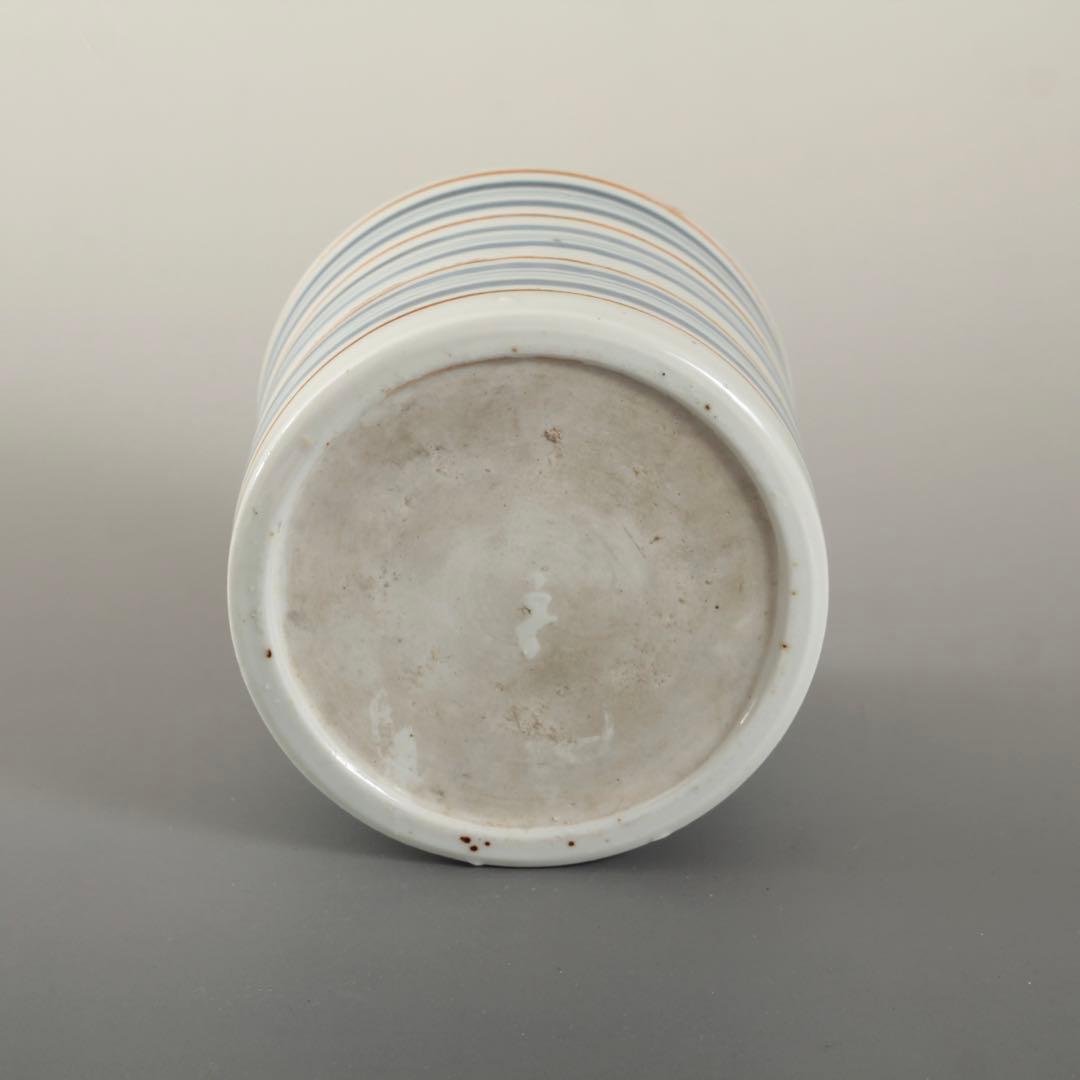 染付 輪線文 火入 筒茶碗 古美術 古道具 アンティーク 古伊万里