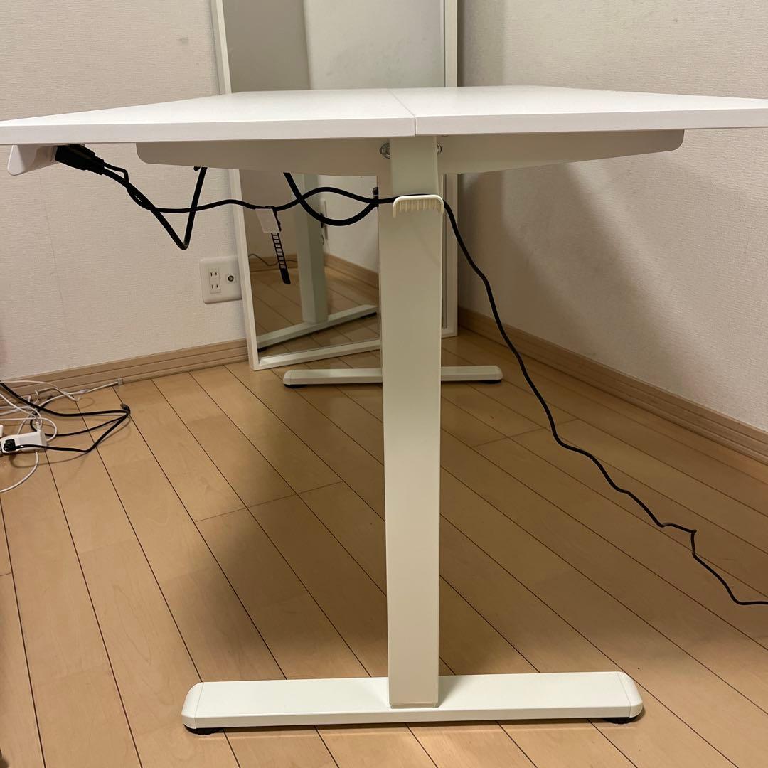 電動昇降式デスク　ErGear　ホワイト　140 x 70 x 72-118cm