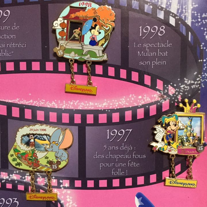 レア！パリディズニー LE900 15周年 ピンバッジ セット ピンバッチ