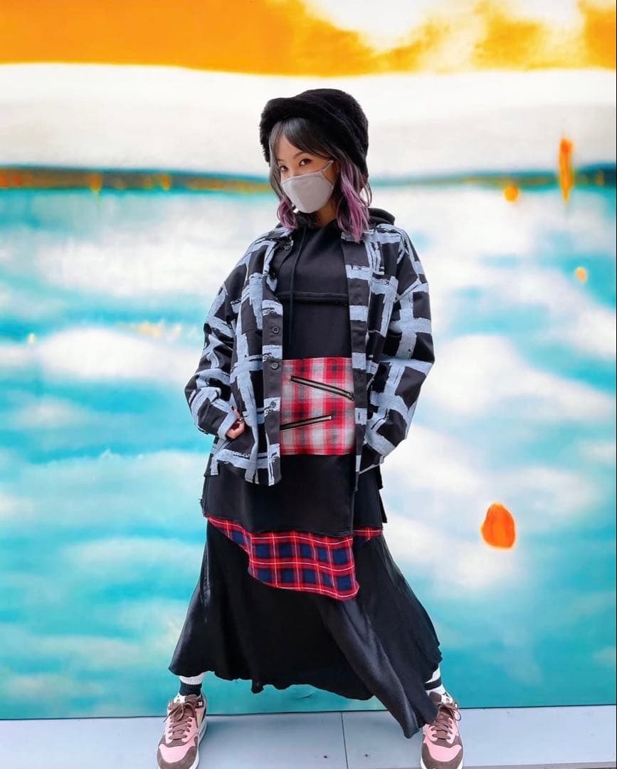 LiSA × Candy Stripper コラボ チェック パーカー