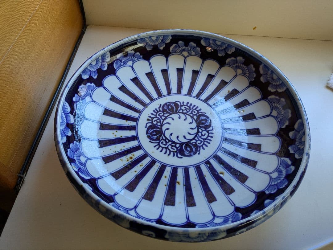 大鉢　骨董　染付　モダン