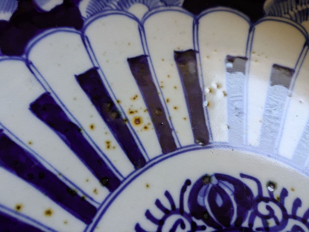 大鉢　骨董　染付　モダン