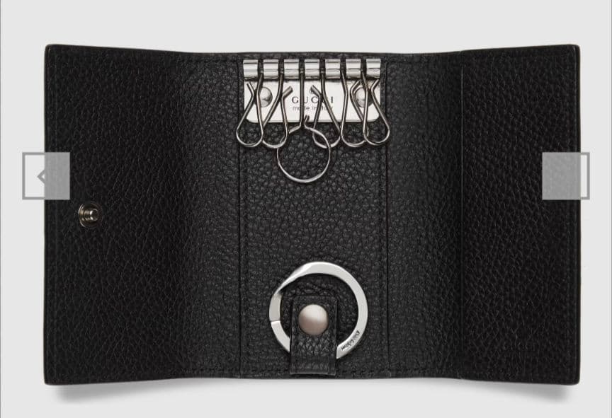 【新品未使用】GUCCI グッチ ブラック レザー キーケース 箱・証明書付き