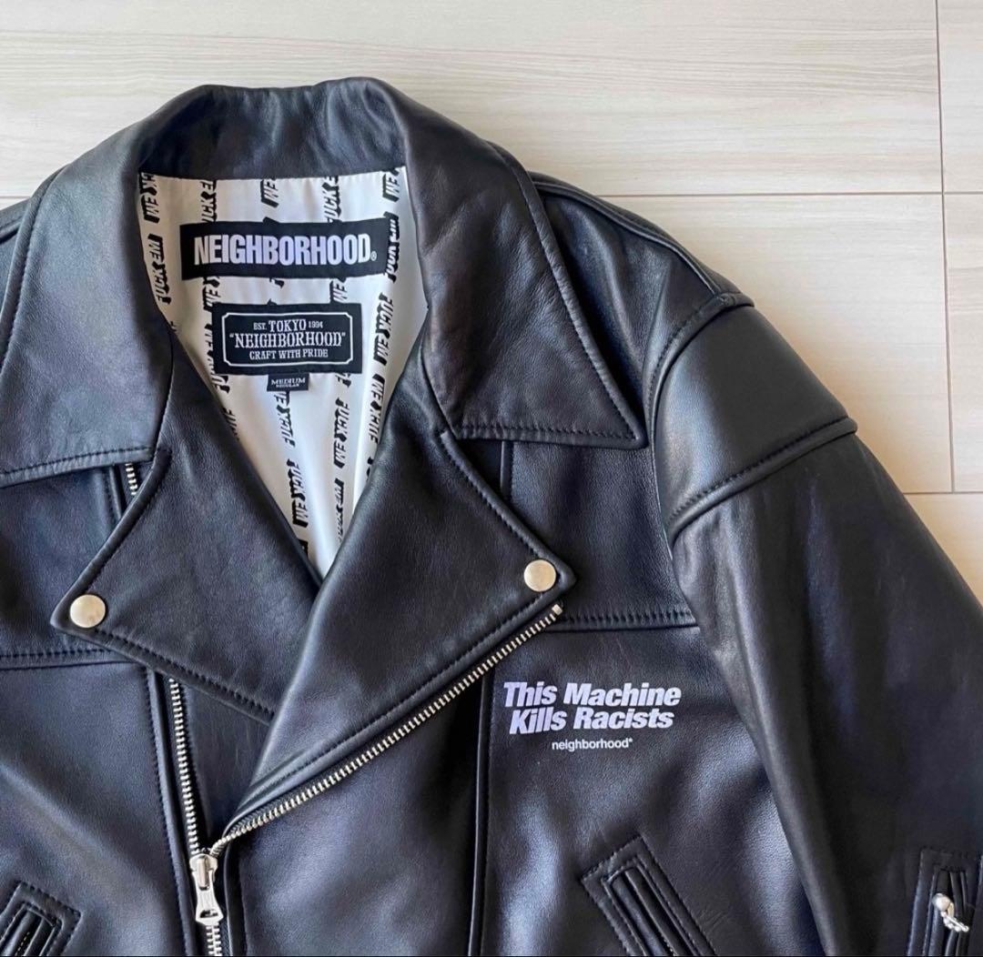 最終値下げNEIGHBORHOOD 18A/Wレザーシングルライダースジャケット
