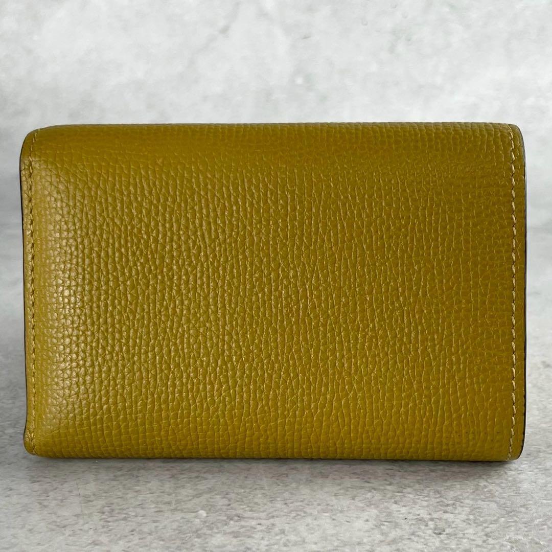 【美品】ロエベ トライフォールド アナグラム タン 三つ折り財布