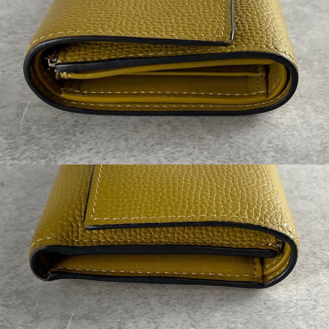 【美品】ロエベ トライフォールド アナグラム タン 三つ折り財布