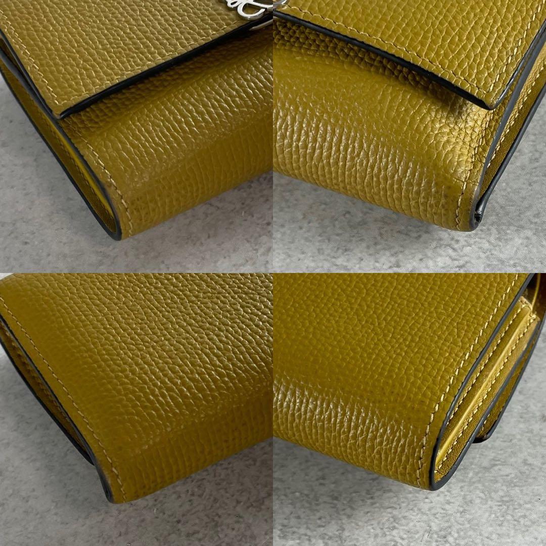 【美品】ロエベ トライフォールド アナグラム タン 三つ折り財布