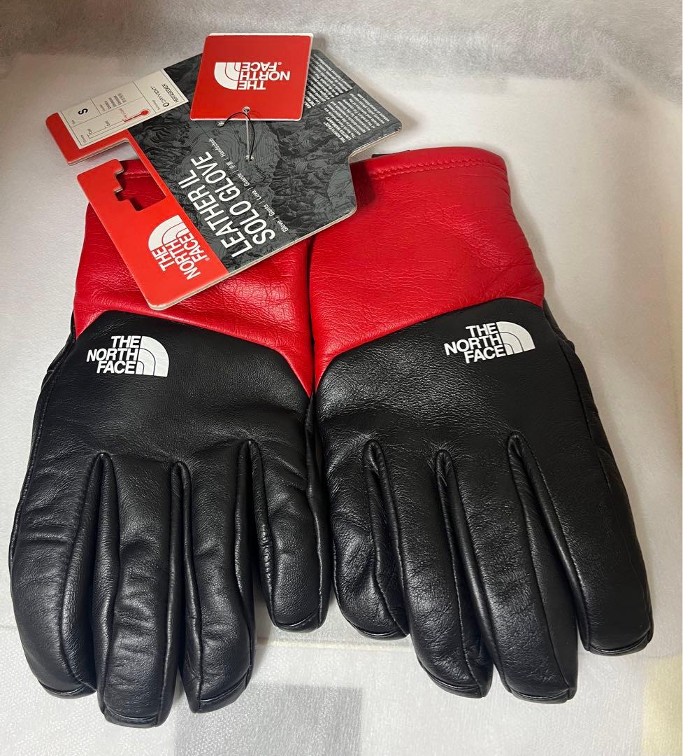 【シュプリームxノースフェイス】レザーグローブ