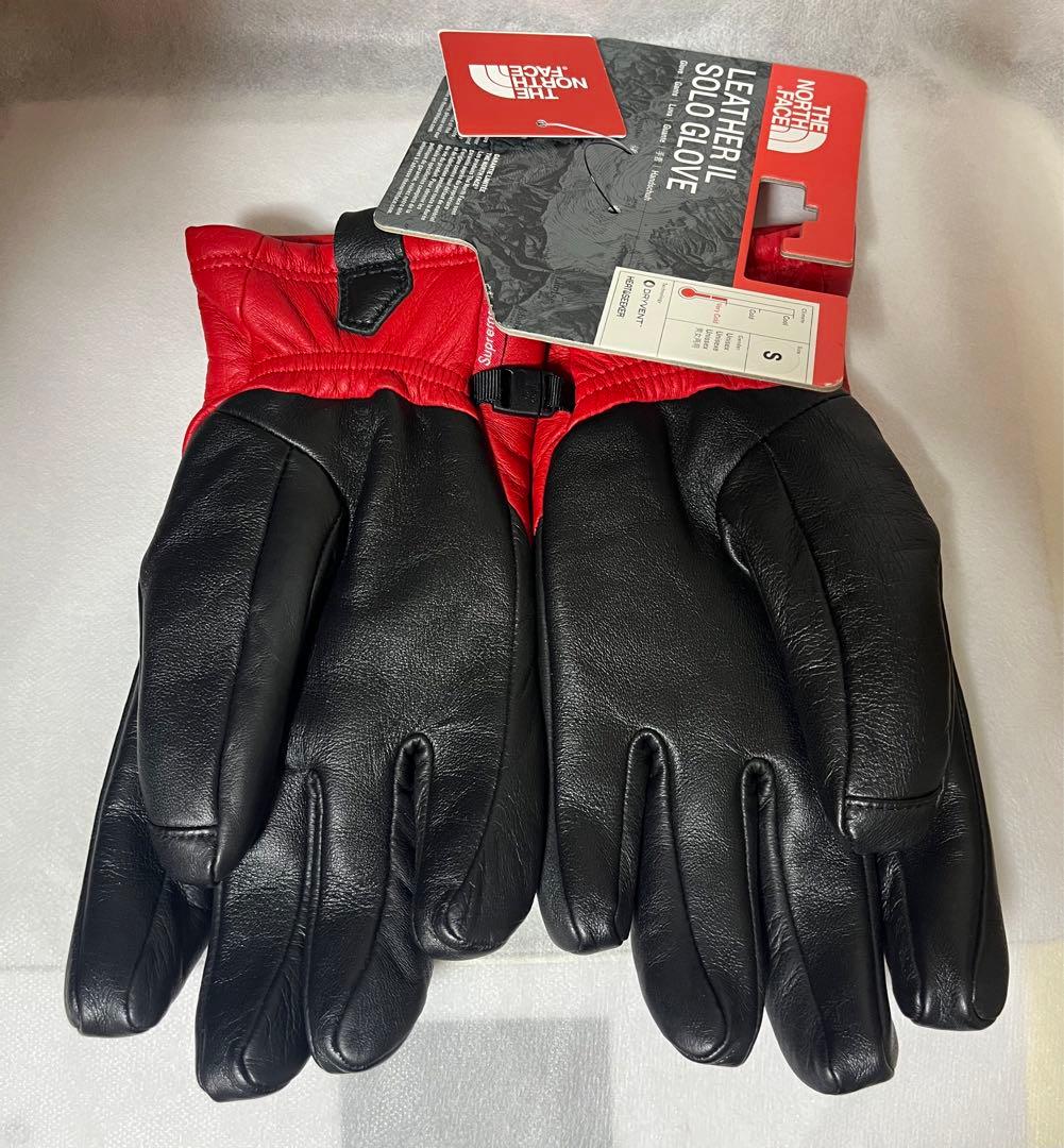 【シュプリームxノースフェイス】レザーグローブ