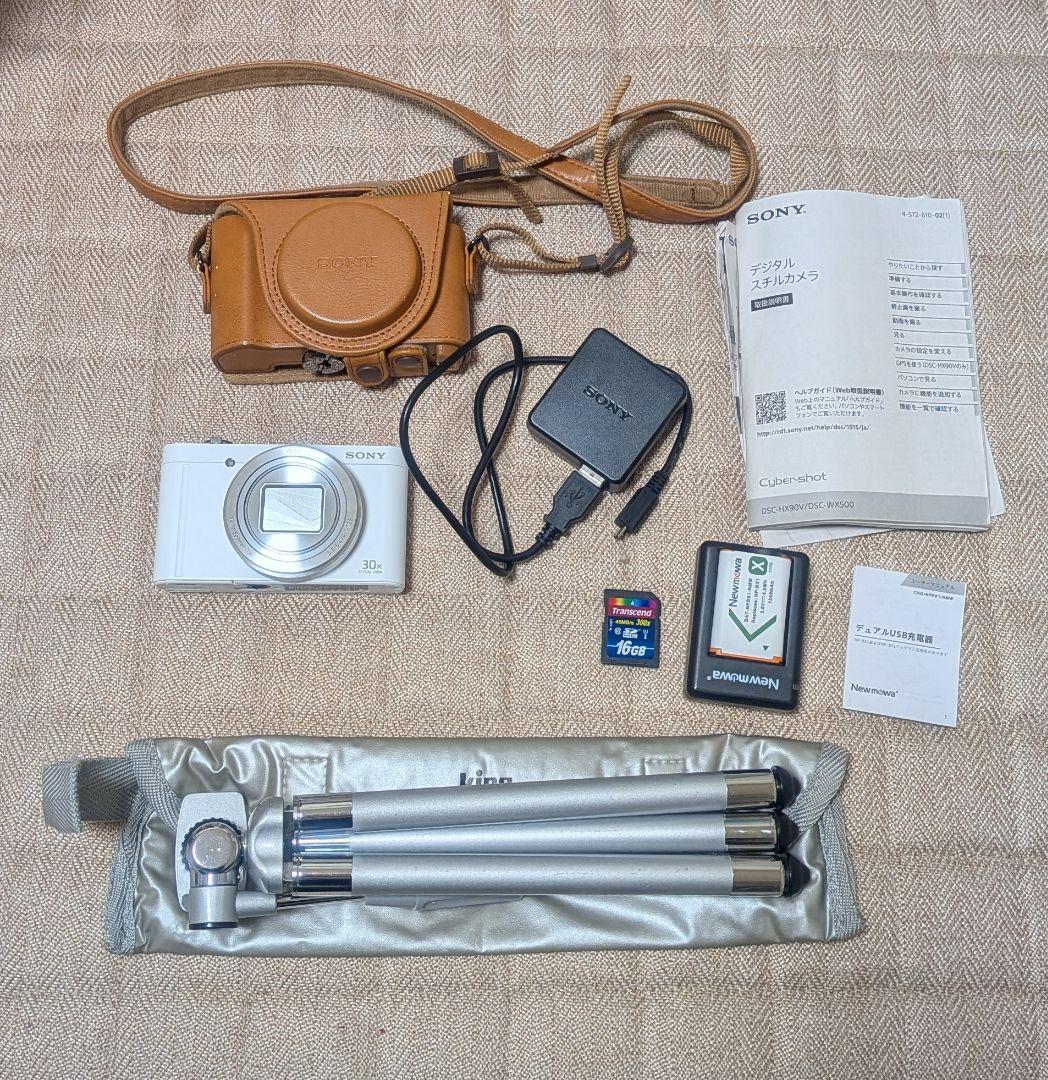 SONY デジタルスチルカメラ DSC-WX500 専用ケース、SDカード他