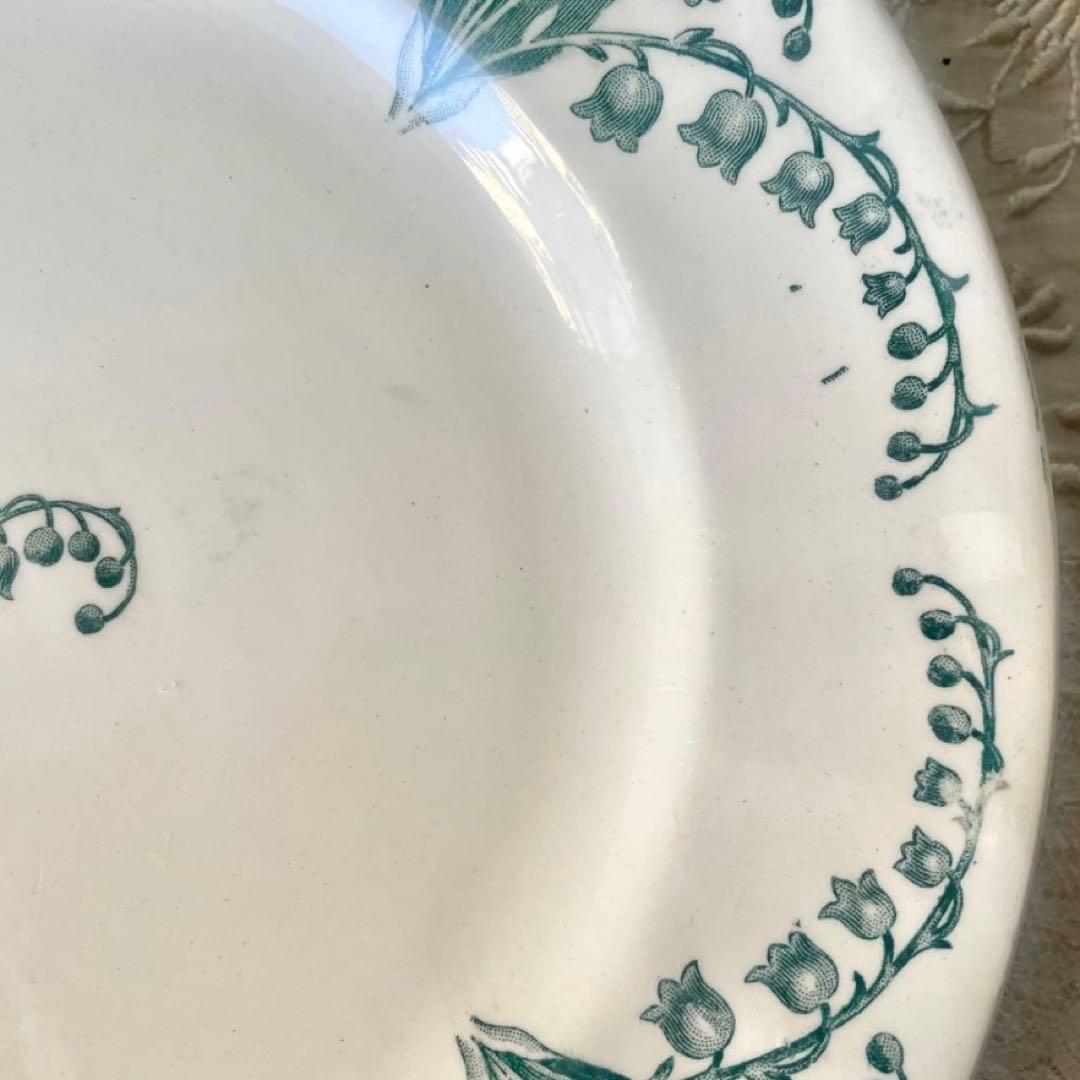 ロンシャンすずらんプレート平皿2枚セット　フランスアンティークミュゲスズラン鈴蘭