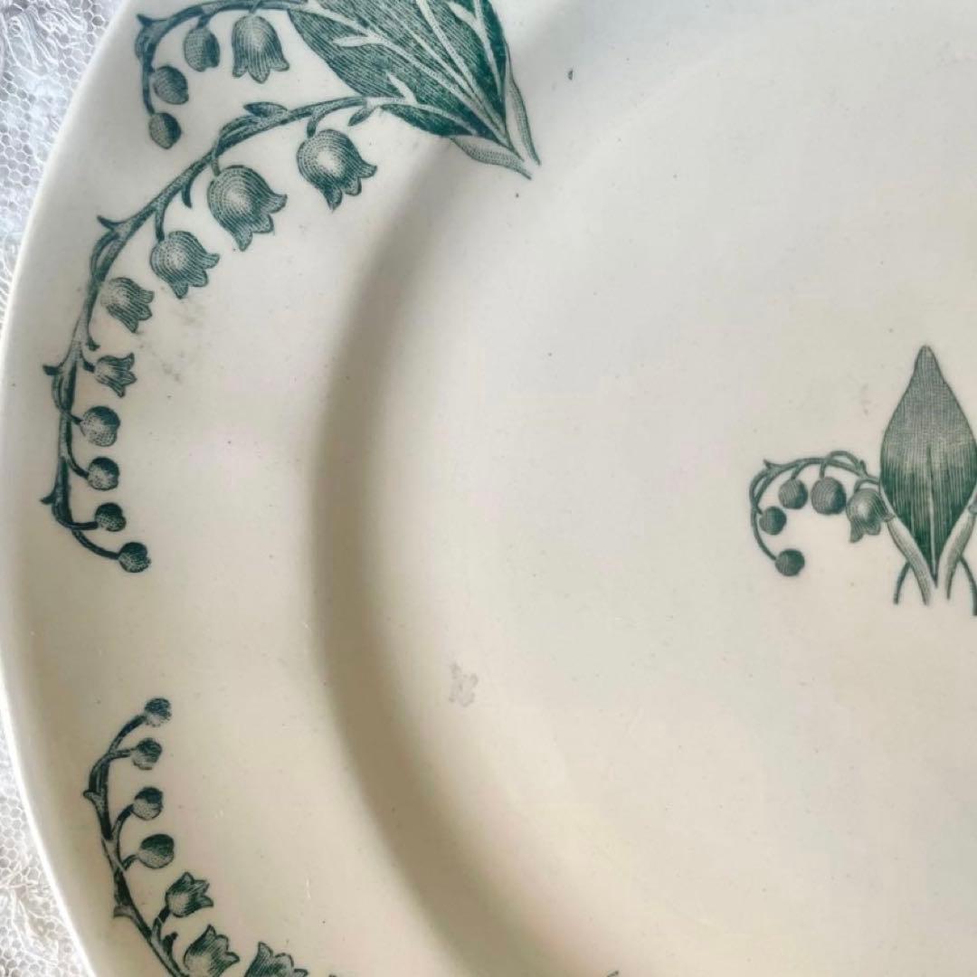 ロンシャンすずらんプレート平皿2枚セット　フランスアンティークミュゲスズラン鈴蘭