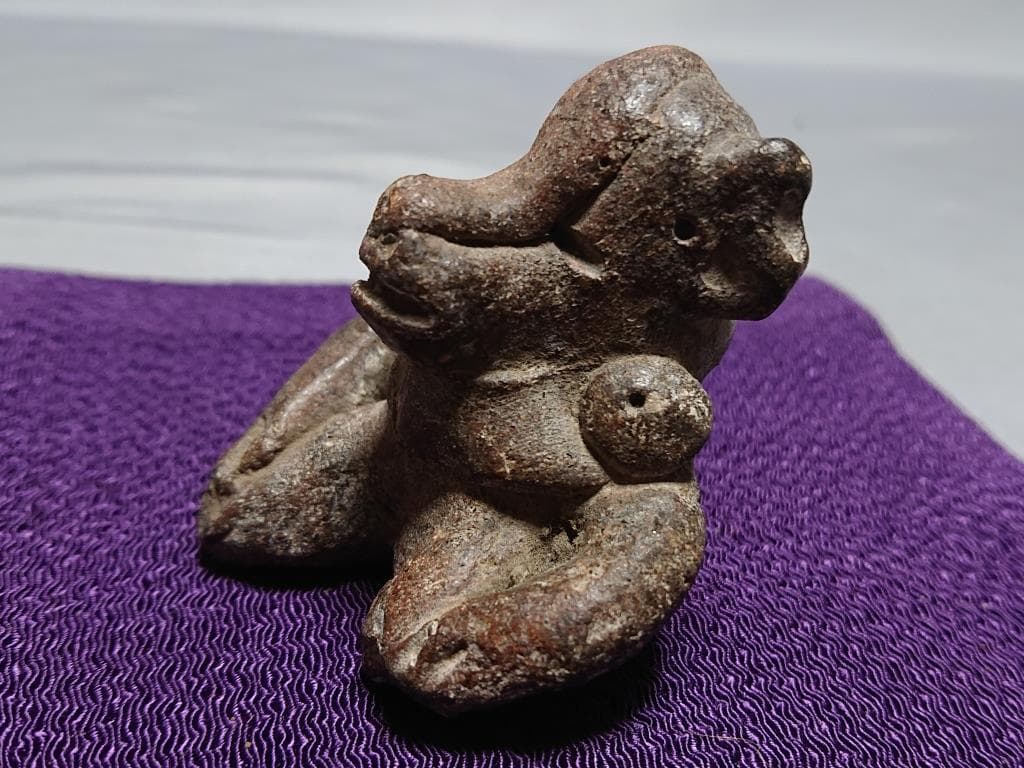 マヤ文明（古典期後期）ヤシュチラン遺跡出土　動物土偶