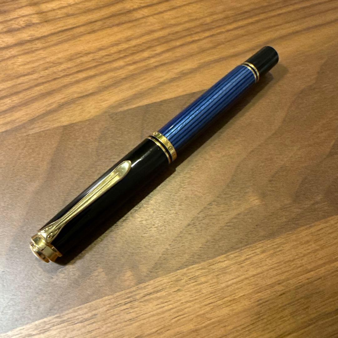 ペリカン Pelikan 万年筆 M600 スーベレーン 青縞 F 細字
