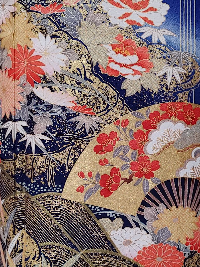 振袖　単品　青　金彩　成人式