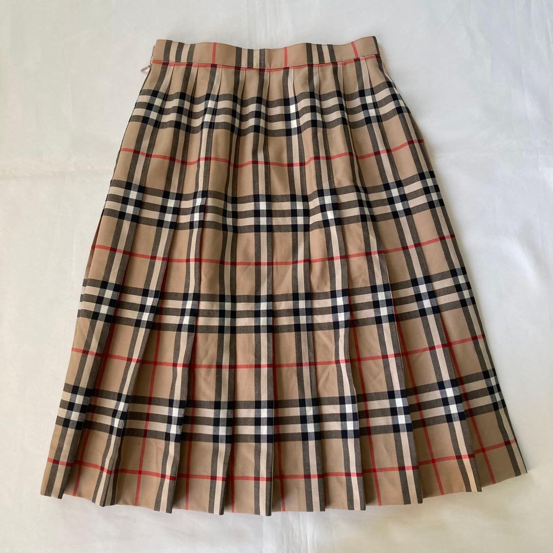 バーバリー ノバチェック プリーツスカート 80s 90s