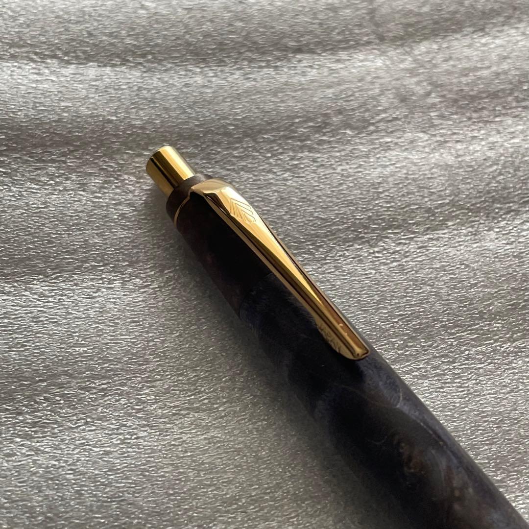 野原工芸楓スタビ斑紋孔雀色金具シャーペンゴールド金具