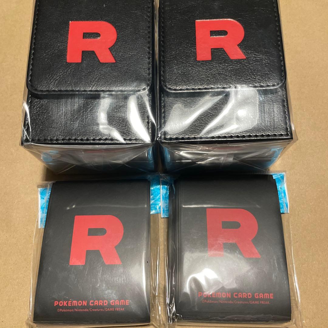 ポケモンカードゲーム Rデザイン フリップデッキケース+スリーブ 計4個セット
