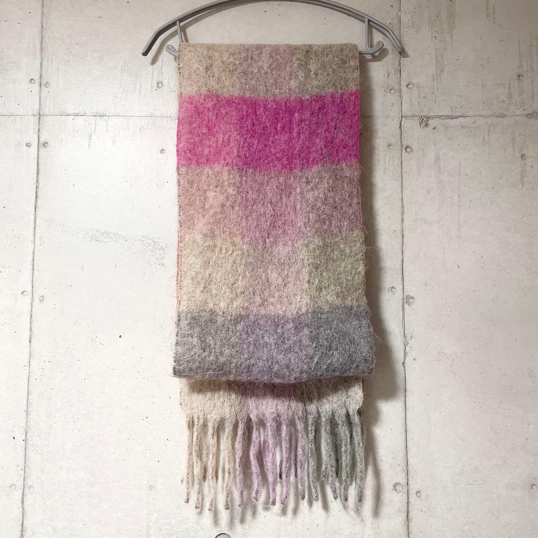 Acne Studios チェック柄マフラー 250x28cm