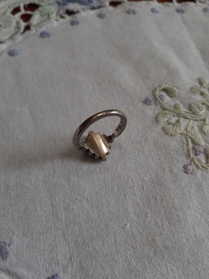 agete　silver　pt200　ダイヤモンドリング　9号