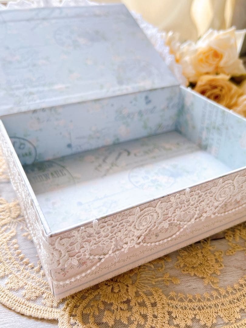 カルトナージュ風BOX 軟質マステケース 平袋コラージュ おすそ分けケース