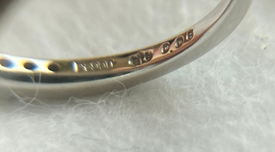 ete プラチナ　ハーフエタニティ　リング　ダイヤモンド