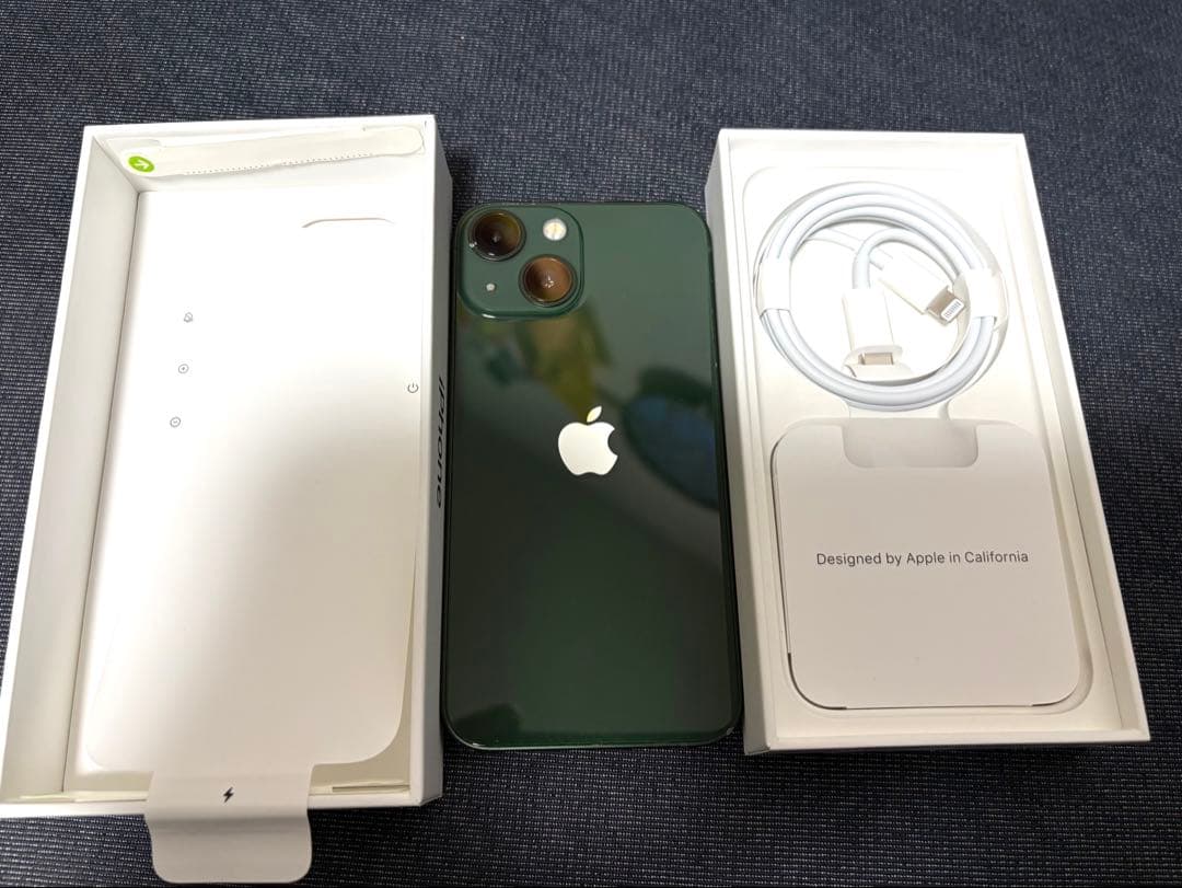 値下げ！美品！Apple iPhone 13 miniミッドナイトグリーン 本体