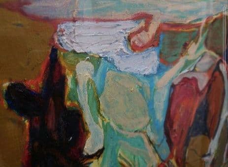 吉本 弘 『恬(やすらぐ)』真筆 油絵 絵画 抽象画