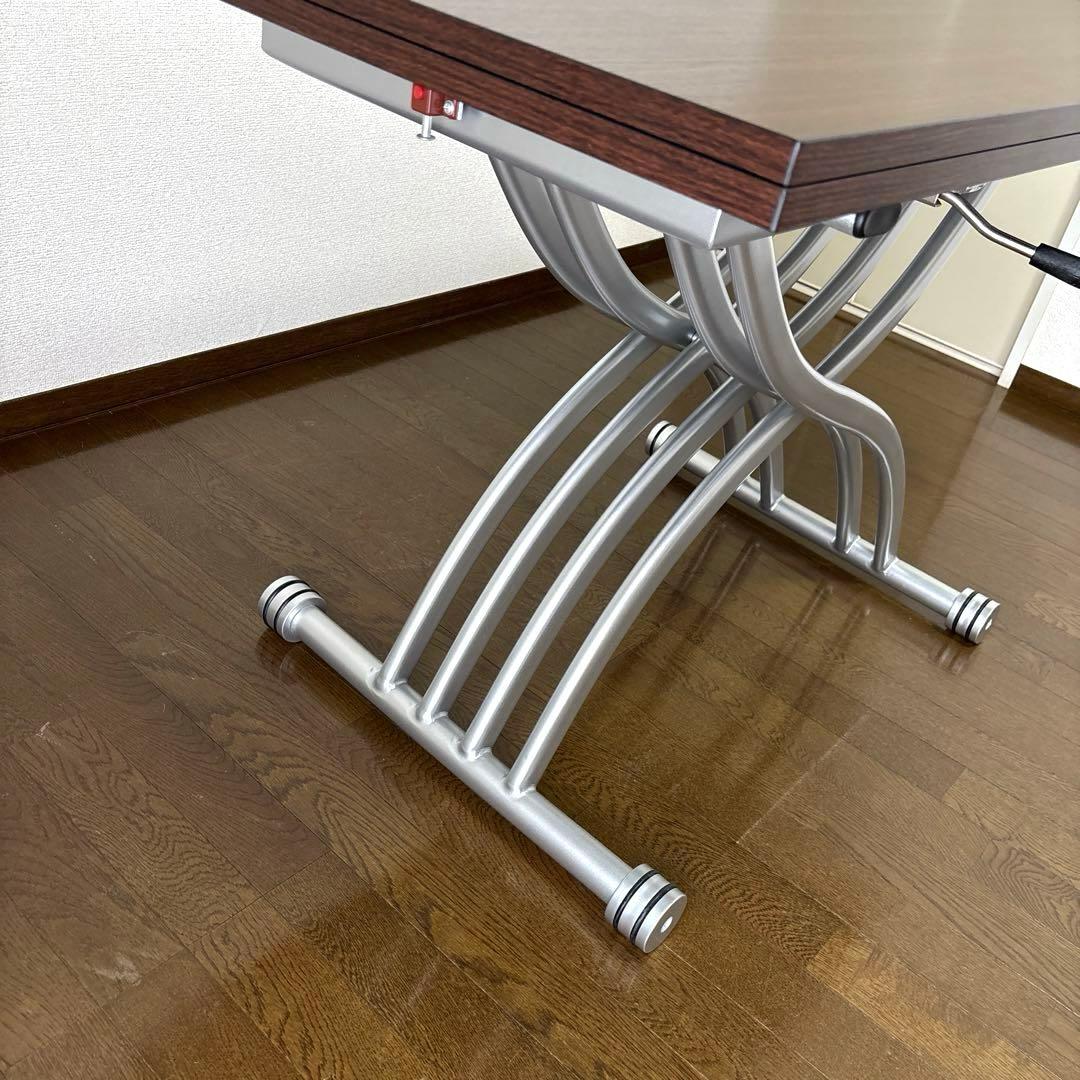 【美品】OZZIO サリスカンディ 昇降式テーブル 天板拡張 油圧式