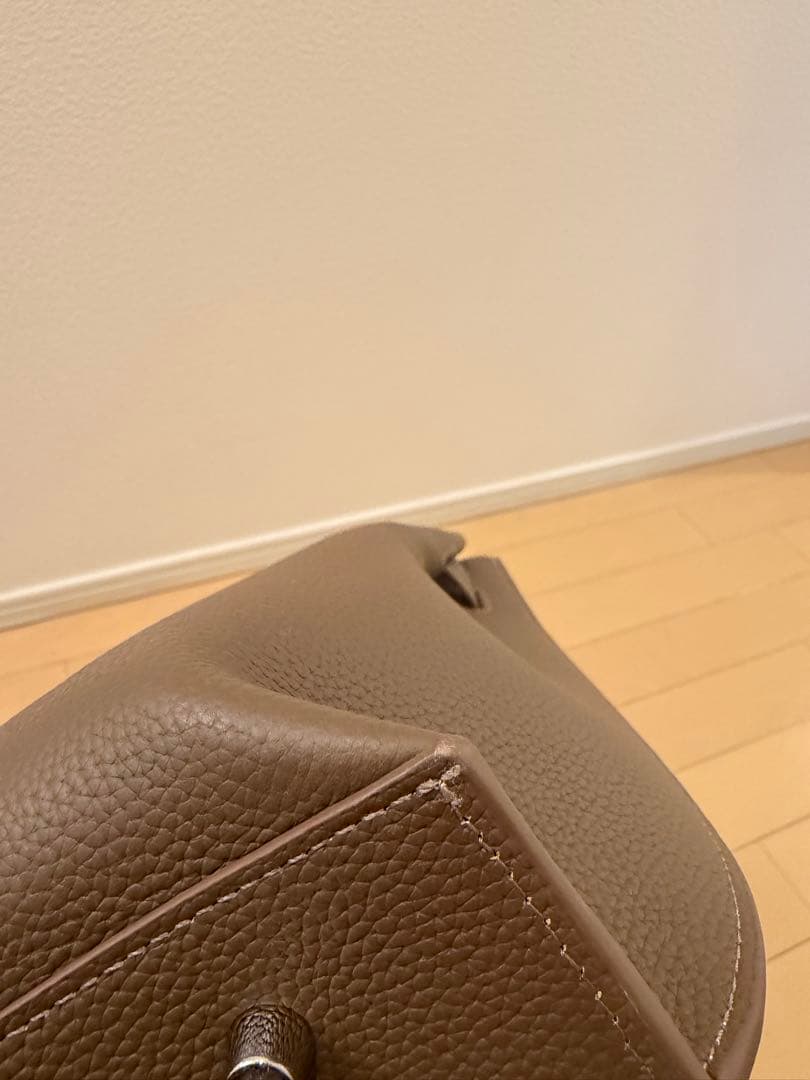 バッグ JISTORY square belt handle bag taupe L