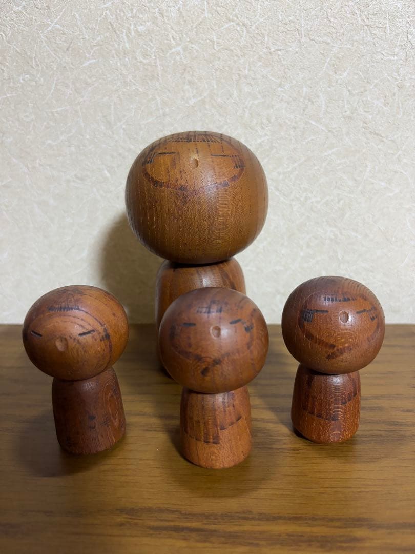 村上けん一 創作こけし 4点セット