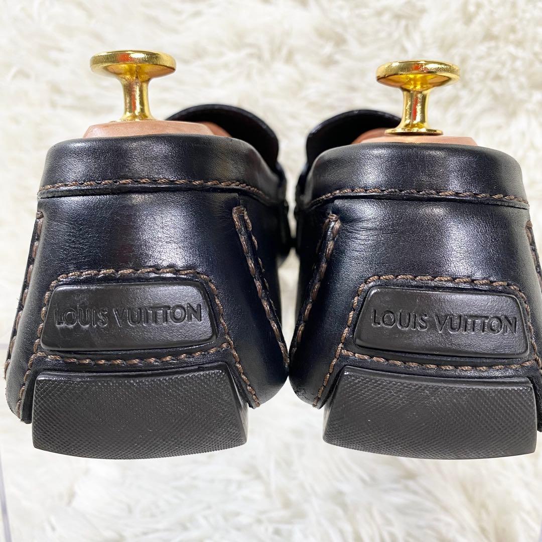LOUIS VUITTON ルイヴィトン　レザー　ドライビングシューズ　革　黒