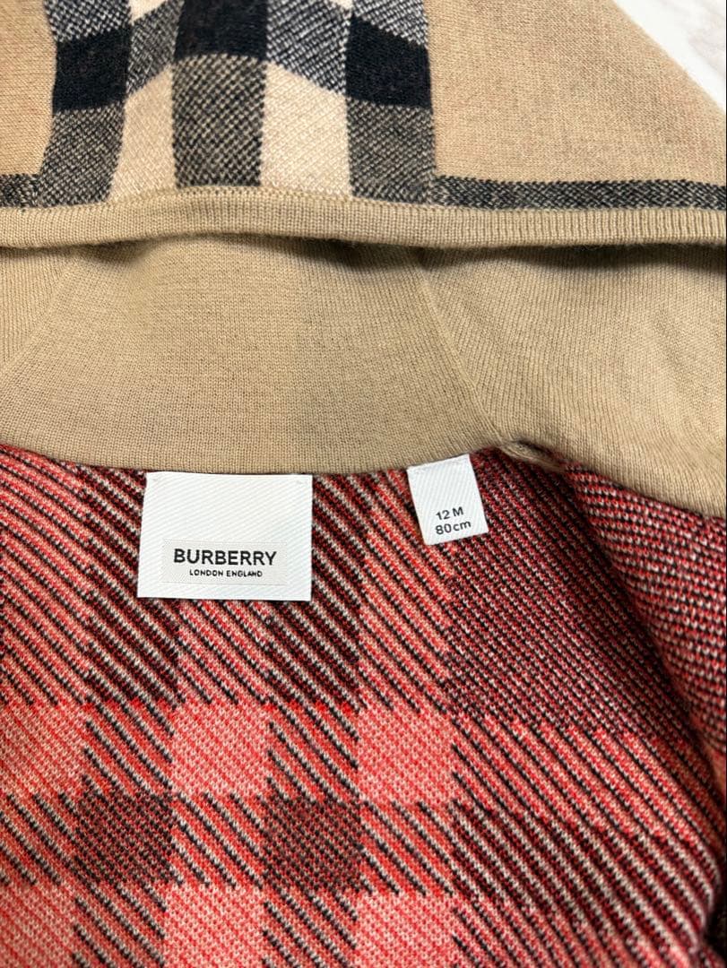 ウールチェックフーディ80サイズ