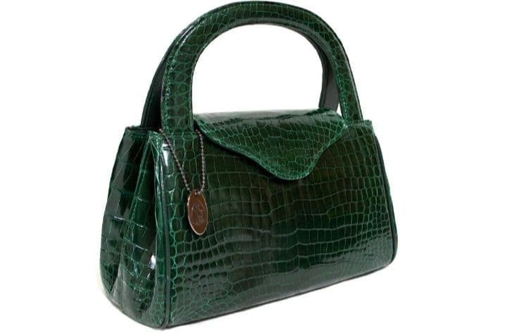 グリーン　ヴィンテージ　ハンドバッグ