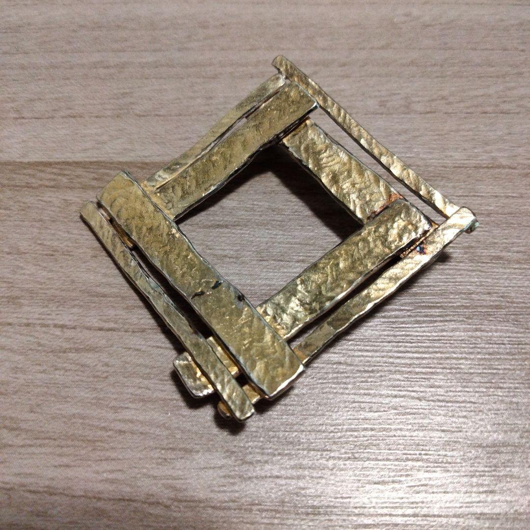 SILVER/K24 デザイン ブローチ