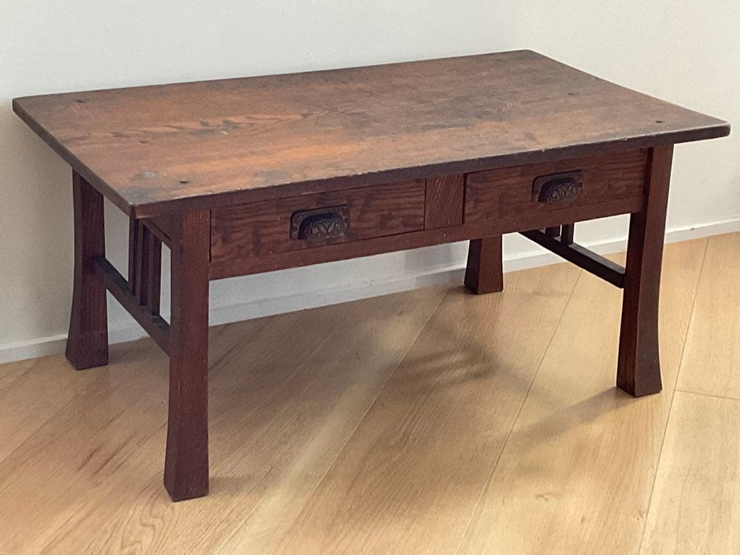 文机　貝殻 シェル型取っ手　アンティーク家具　古道具