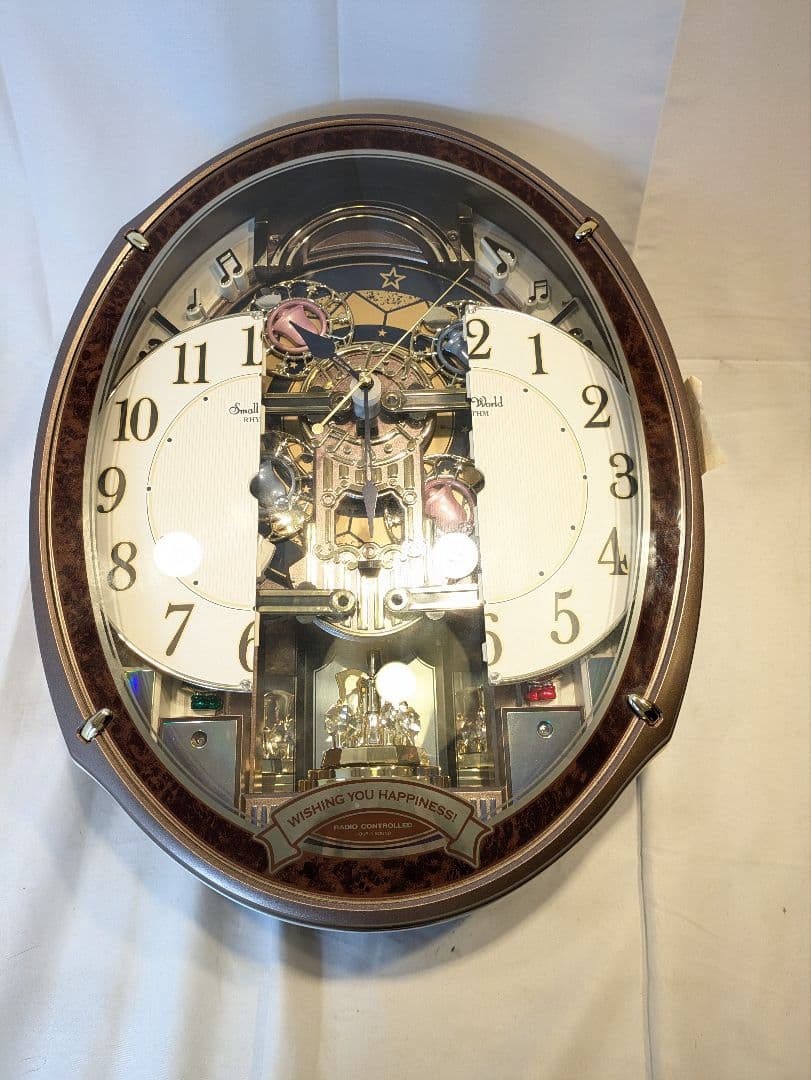 RHYTHM スモールワールドアルディ 4MN545RH23 電波からくり時計