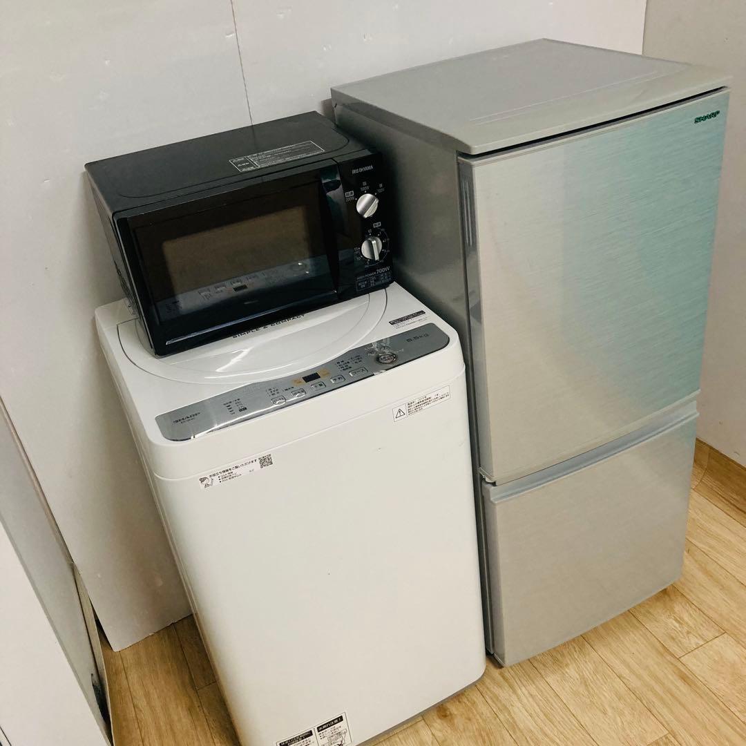 豪華美品シャープブランド一人暮らし家電セット❗️大阪、大阪近郊配送と設置無料❗️7