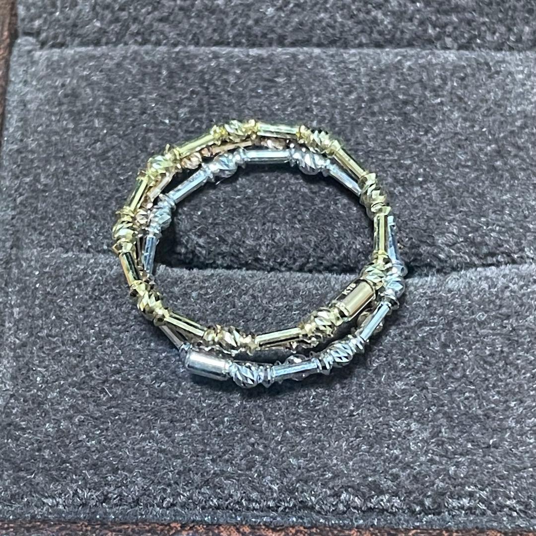 K18 刻印 形状記憶リング 総重量約1.5g 貴金属