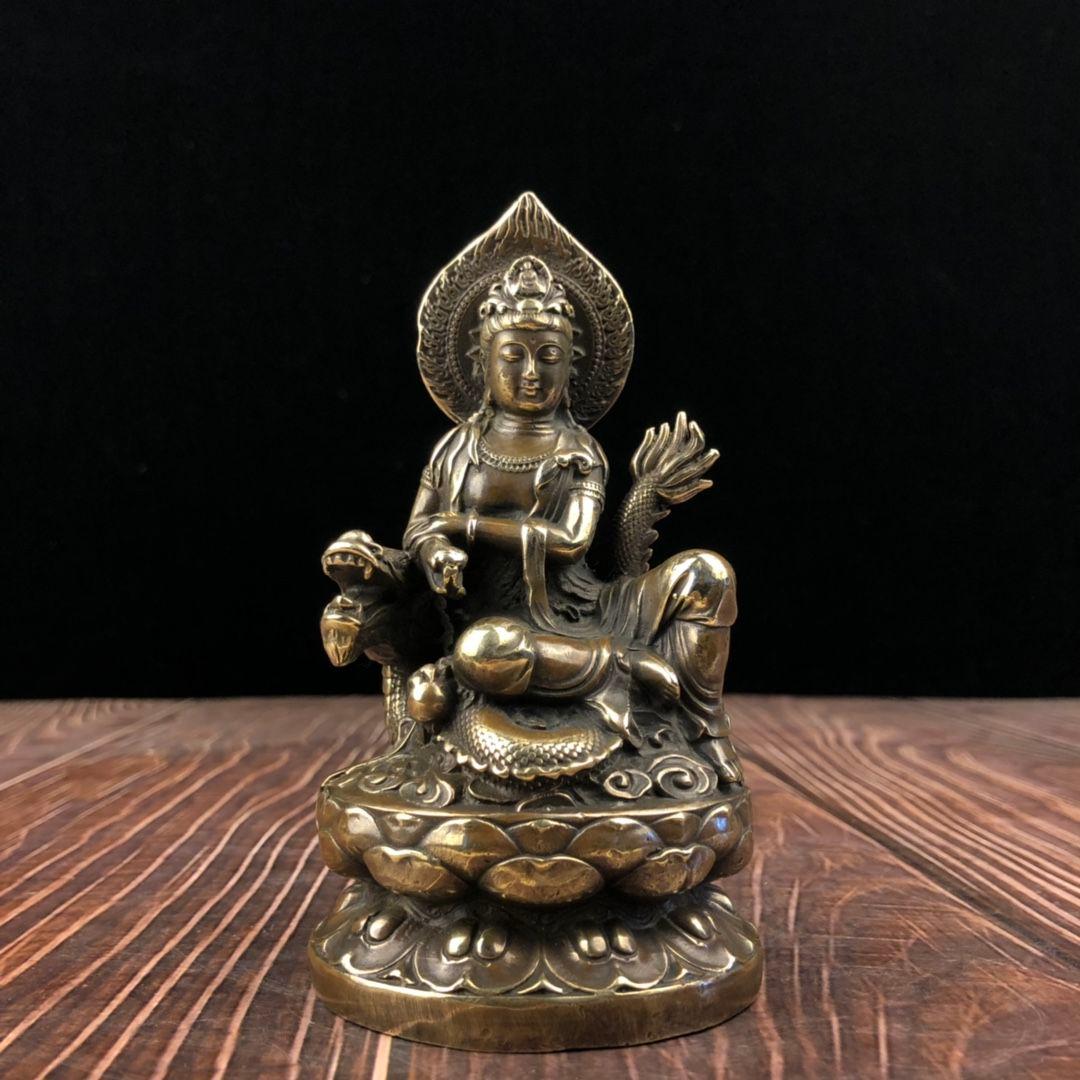 仏教美術 仏像 観音菩薩 騎龍観音菩薩仏像 仏堂 奉納 銅製品 工芸品 置物
