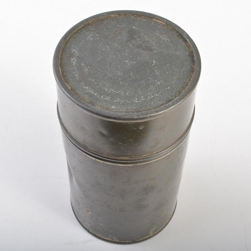 煎茶道具　鮎銅銘　古錫　茶壷　茶心壷　約436g　M　R7379