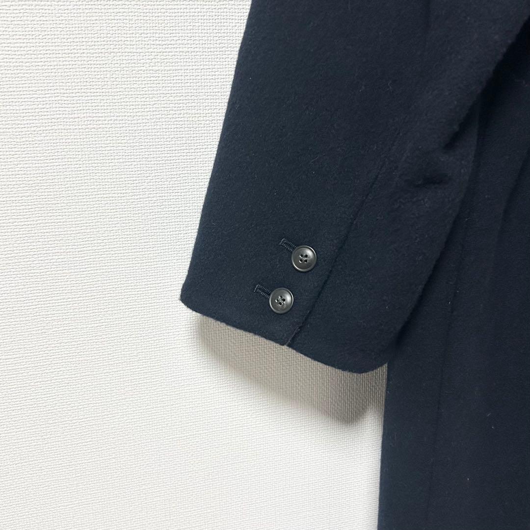 北欧、暮らしの道具店　3WAYアレンジ襟のかろやかチェスターコート　ネイビー